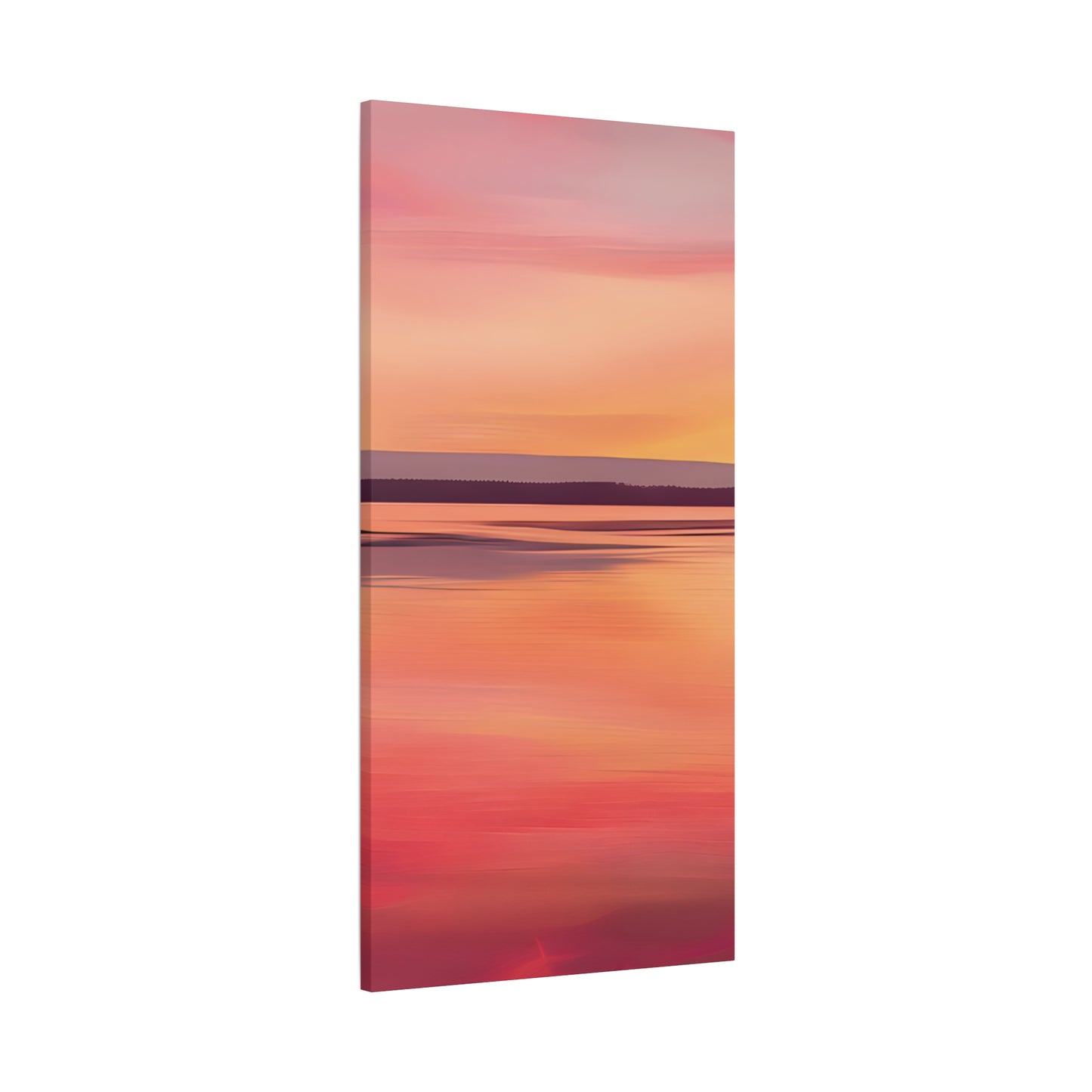 Serene Sunset Canvas Print | Abstract Landscape Wall Art | Pink and Orange DecorMatte Canvas, Stretched, 1.25"