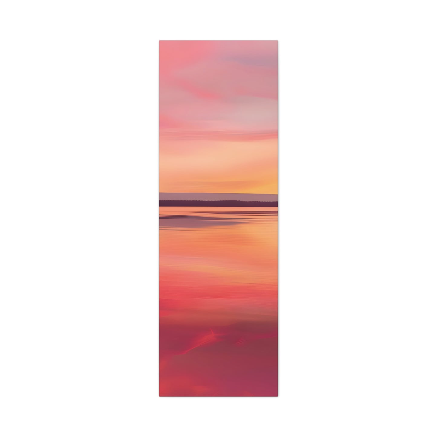 Serene Sunset Canvas Print | Abstract Landscape Wall Art | Pink and Orange DecorMatte Canvas, Stretched, 1.25"