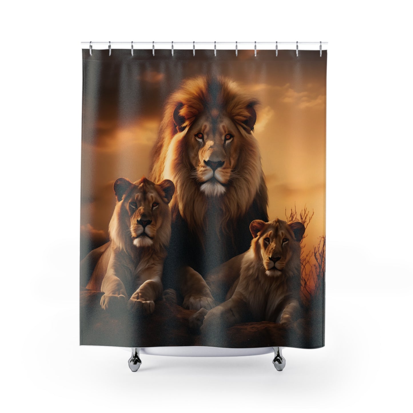 Golden Lion Shower Curtain