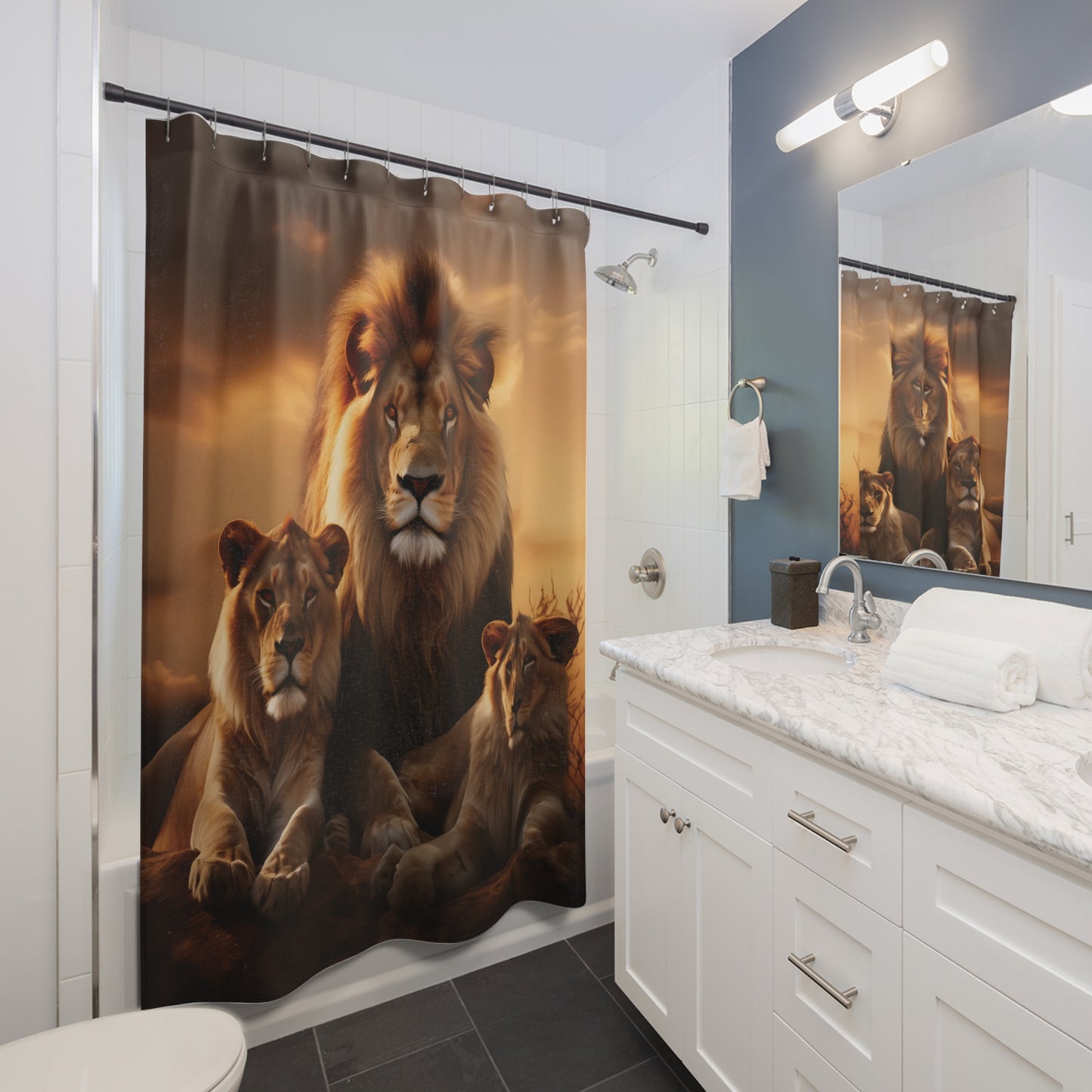 Golden Lion Shower Curtain