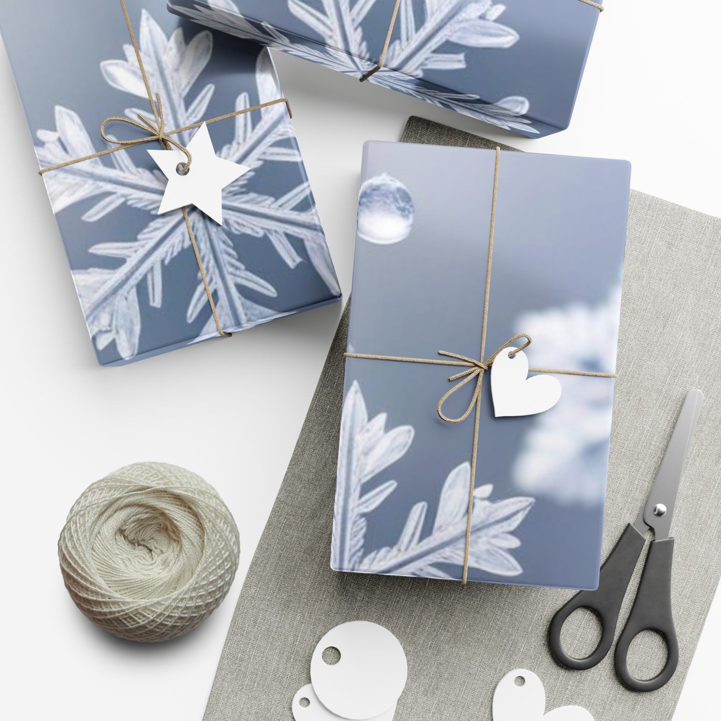 Snowflake Winter Wonderland Holiday Gift Wrap | Wrapping Paper | Elegant Snowflakes Gift Wrap Paper