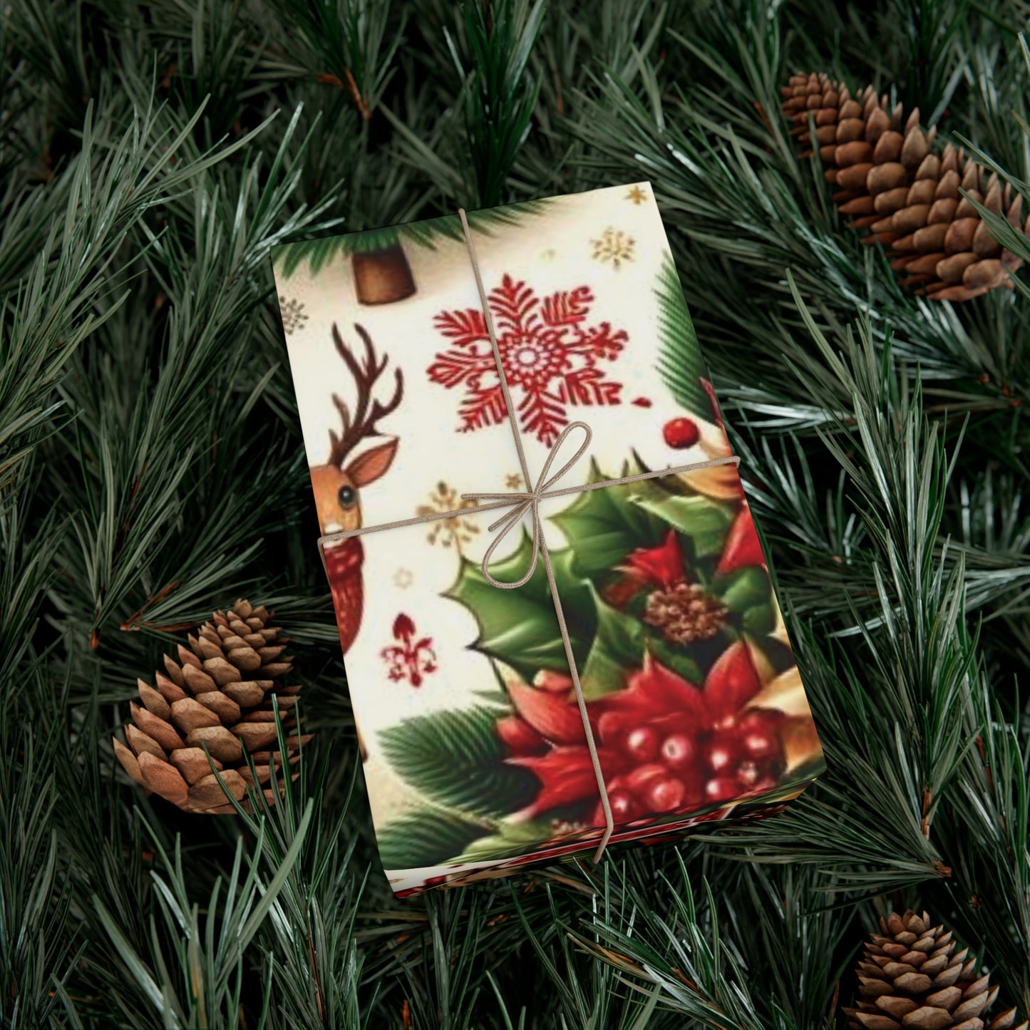 Santa & Reindeer Christmas Gift Wrap Papers