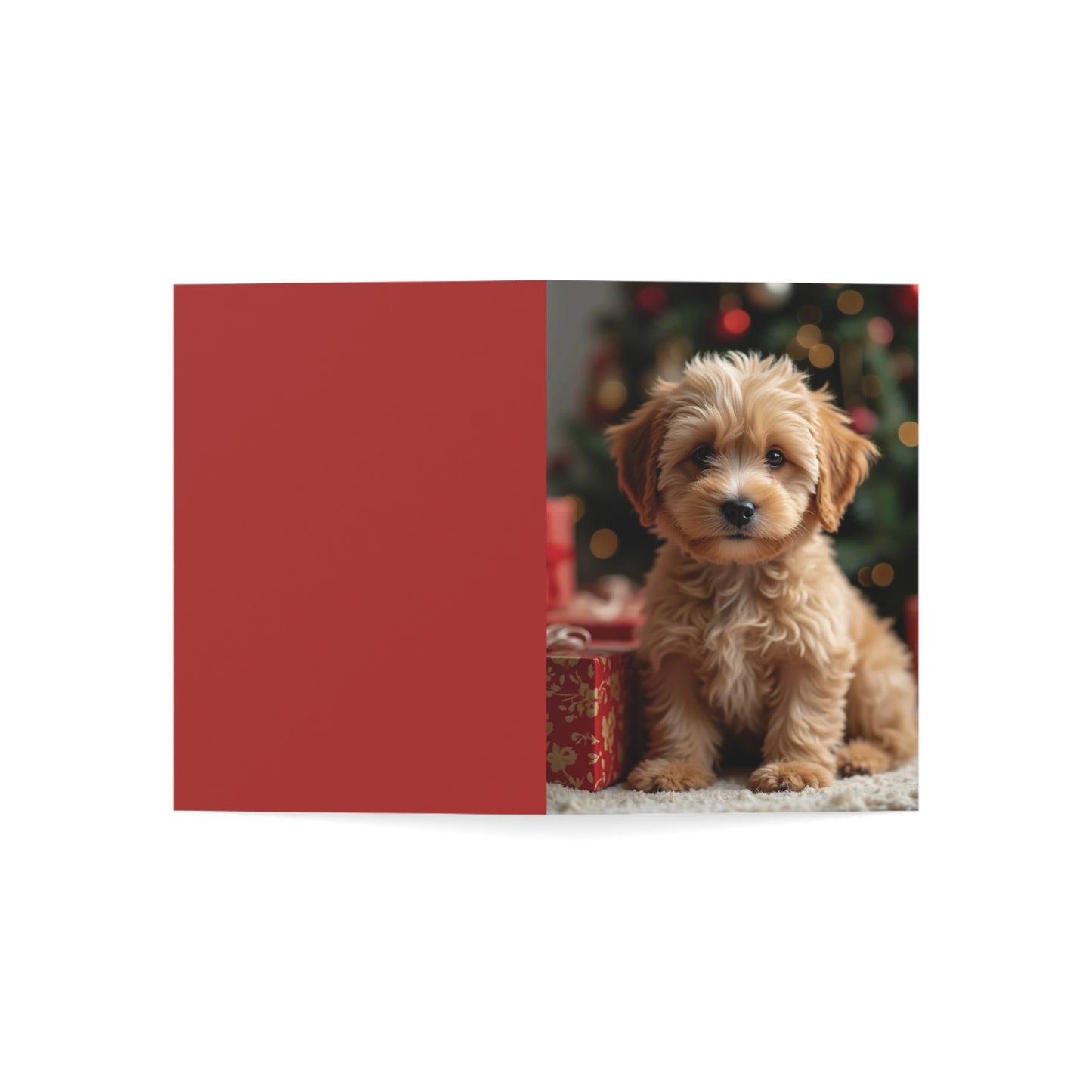 Adorable Puppy Holiday Greeting Card – Perfect for Dog Lovers (1, 10, 30, and 50pcs)