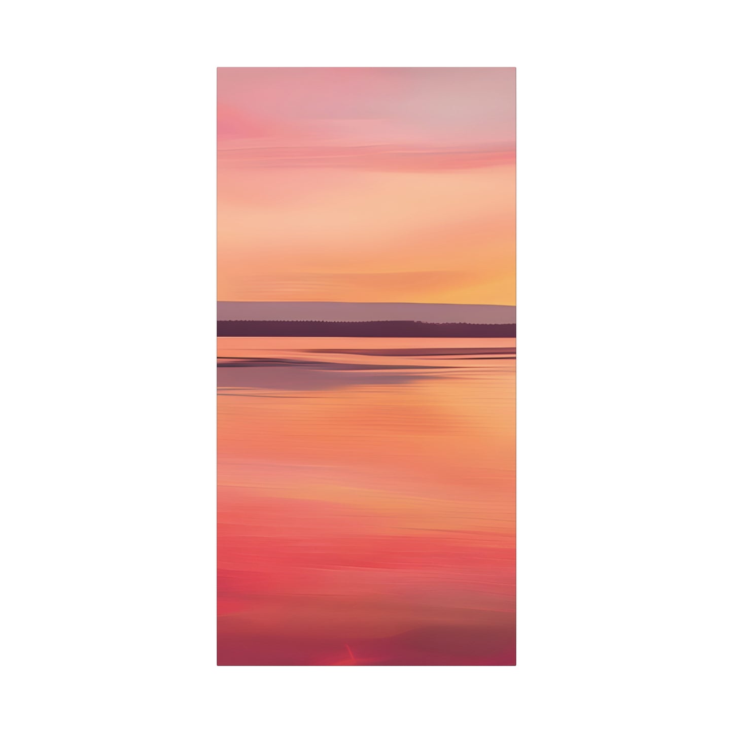 Serene Sunset Canvas Print | Abstract Landscape Wall Art | Pink and Orange DecorMatte Canvas, Stretched, 1.25"