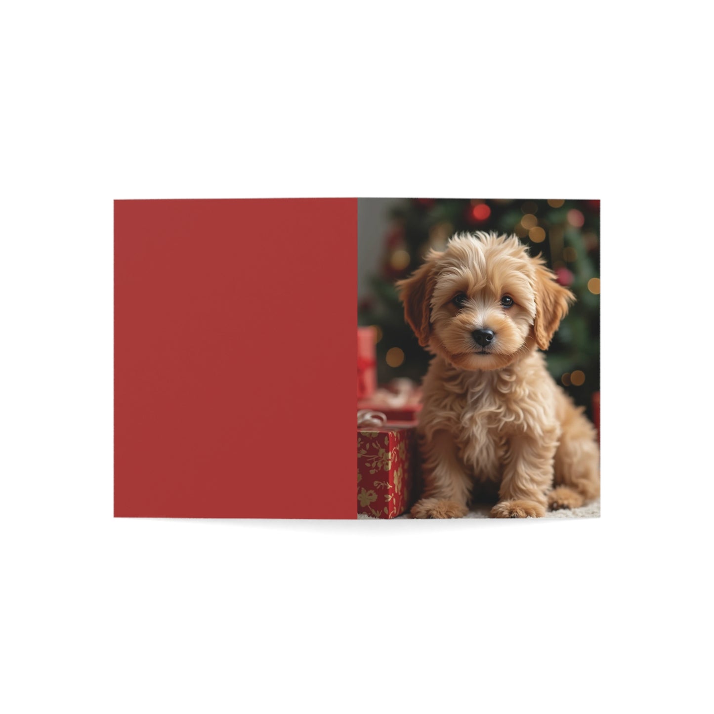 Adorable Puppy Holiday Greeting Card – Perfect for Dog Lovers (1, 10, 30, and 50pcs)