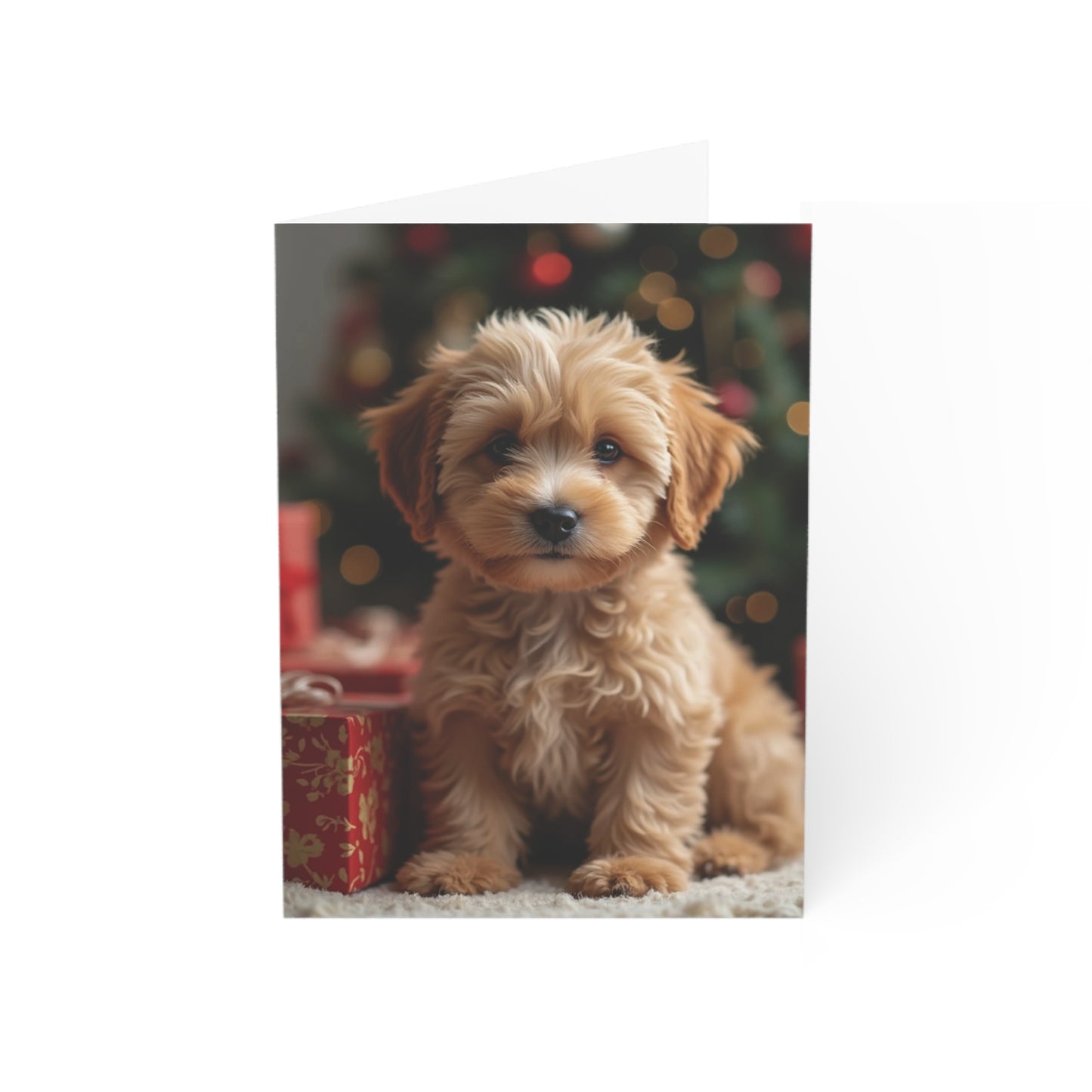 Adorable Puppy Holiday Greeting Card – Perfect for Dog Lovers (1, 10, 30, and 50pcs)