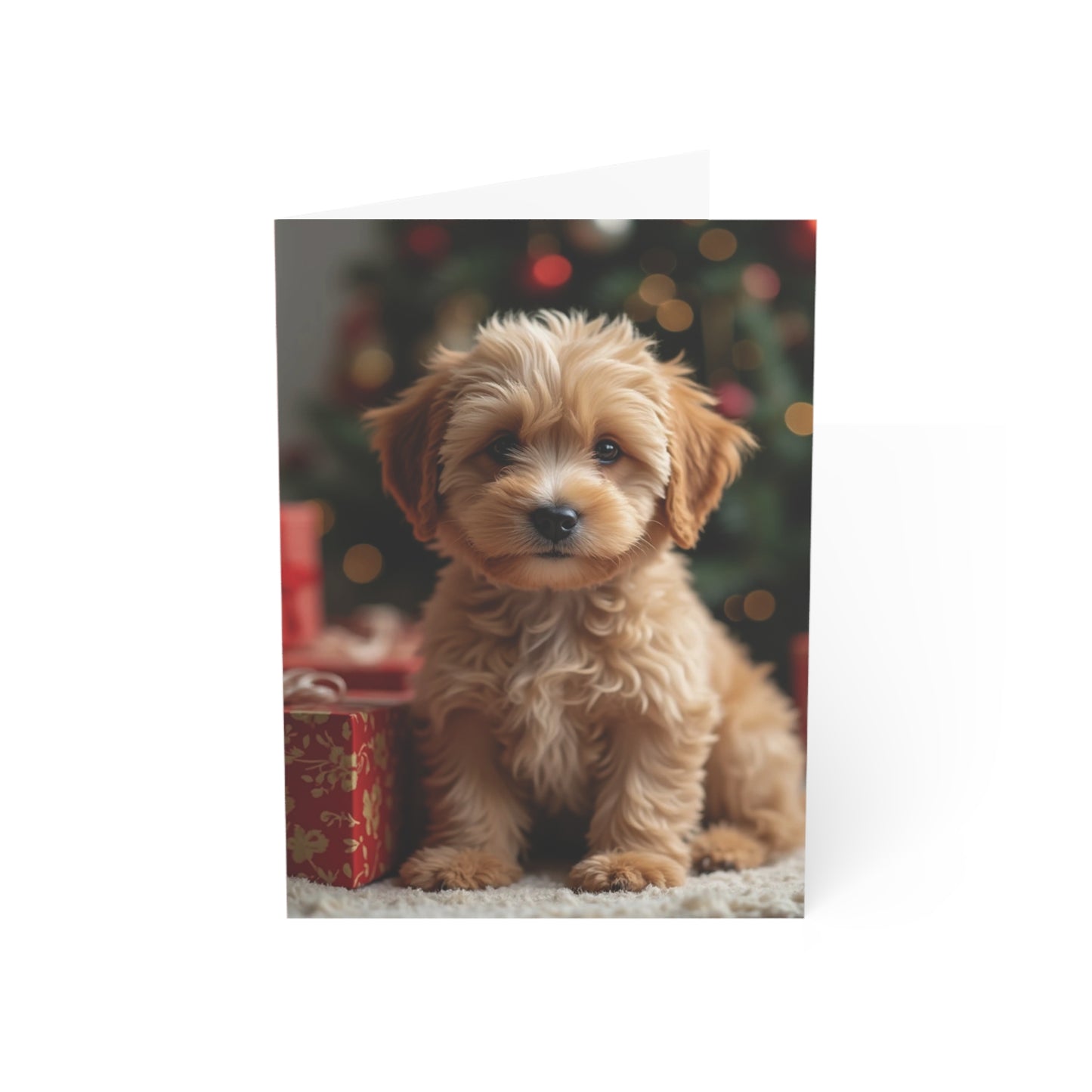 Adorable Puppy Holiday Greeting Card – Perfect for Dog Lovers (1, 10, 30, and 50pcs)