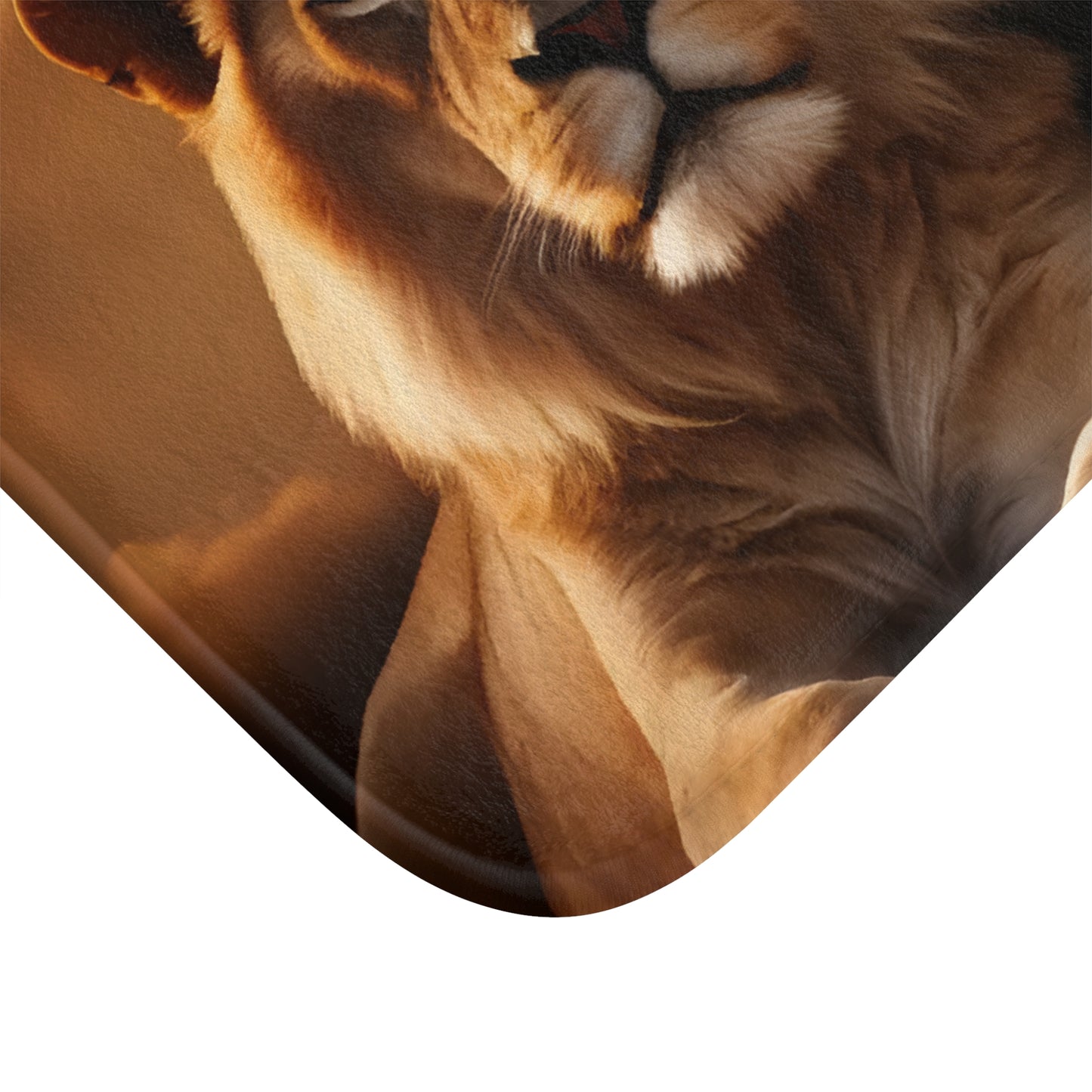 Golden Majectic Lion Family Bath Mat