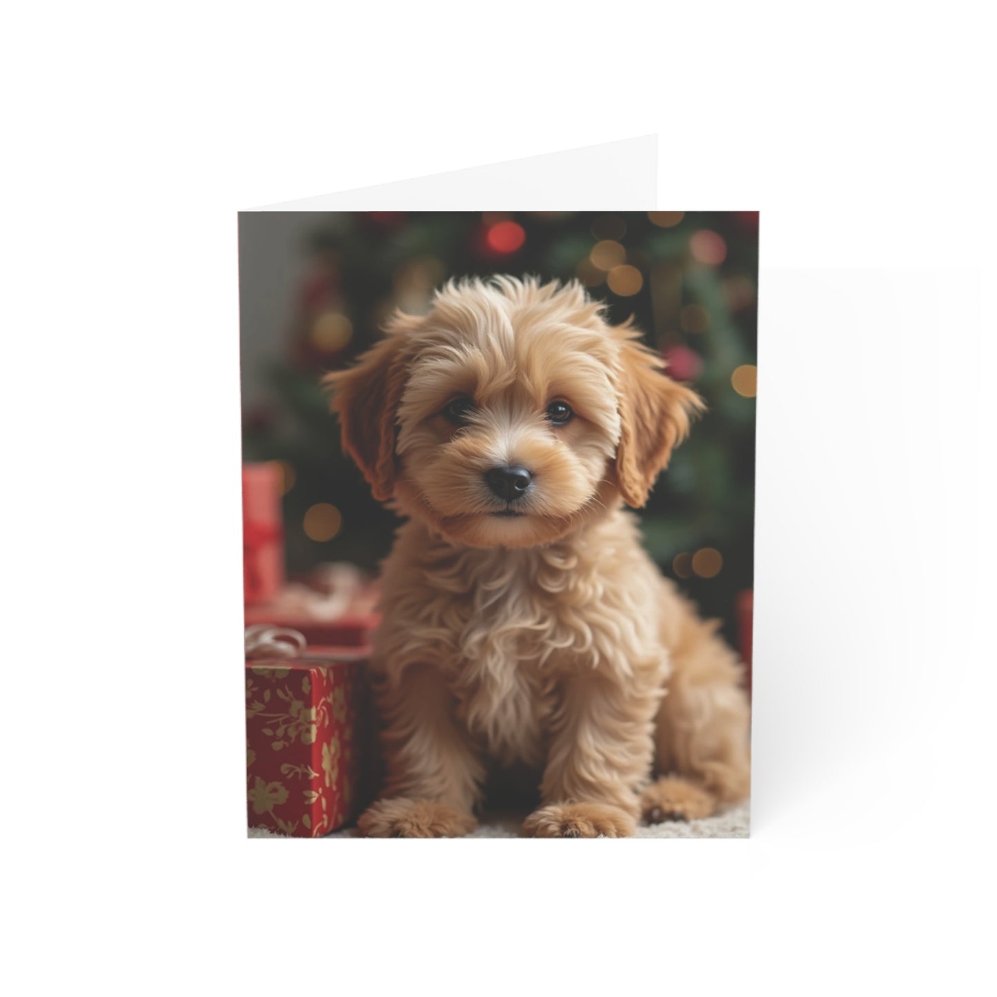 Adorable Puppy Holiday Greeting Card – Perfect for Dog Lovers (1, 10, 30, and 50pcs)