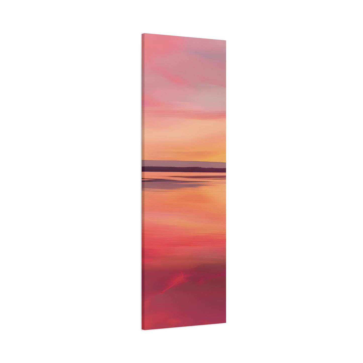 Serene Sunset Canvas Print | Abstract Landscape Wall Art | Pink and Orange DecorMatte Canvas, Stretched, 1.25"