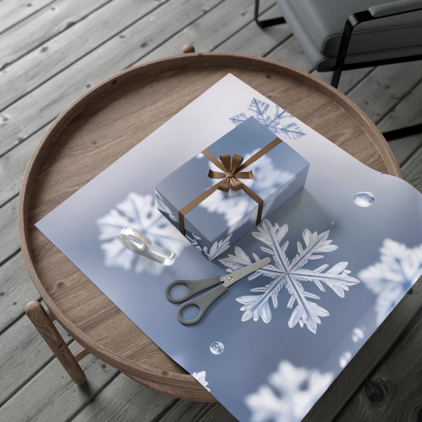 Snowflake Winter Wonderland Holiday Gift Wrap |  Wrapping Paper | Elegant Snowflakes Gift Wrap Paper