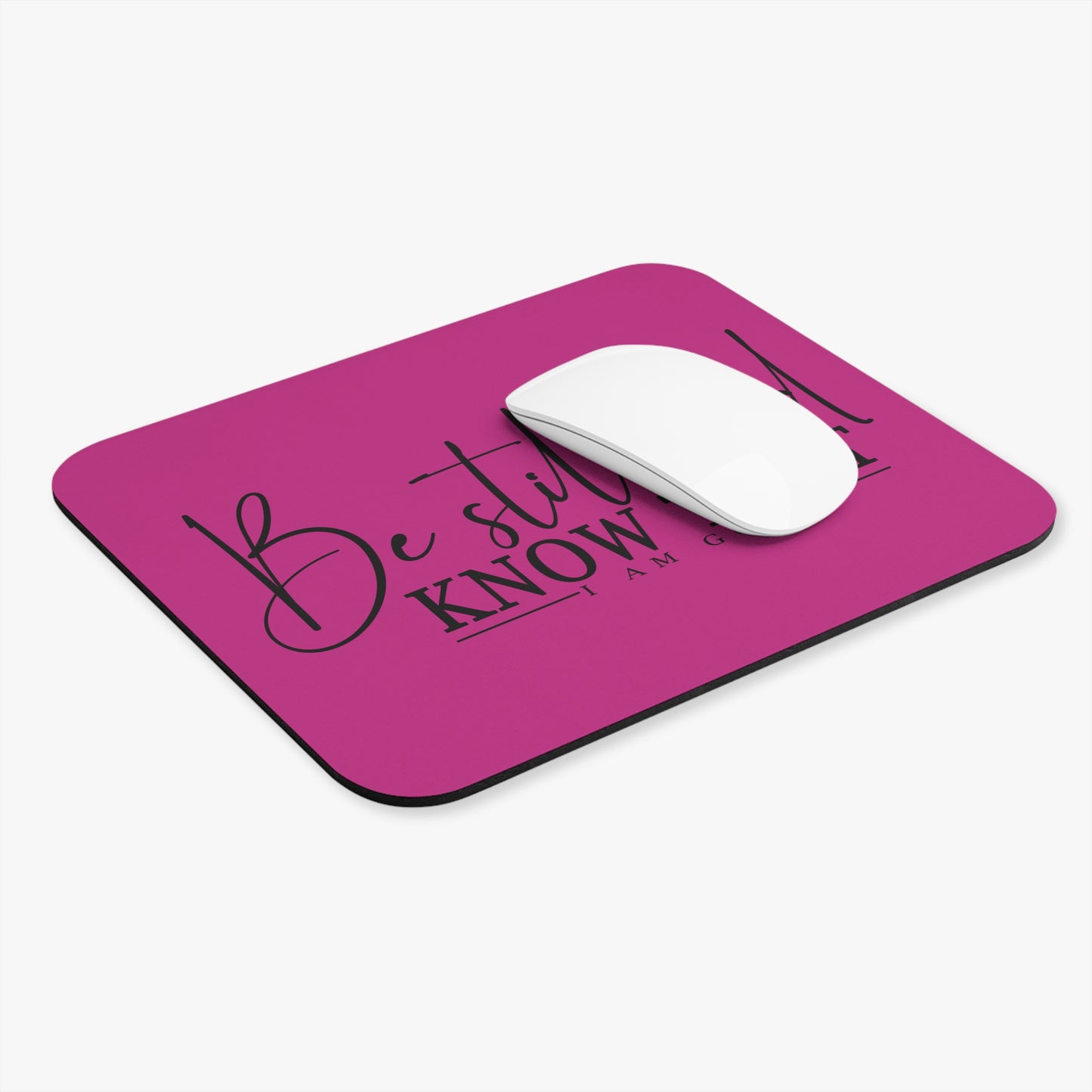 Be Still Mouse Pad (Rectangle)- Pink