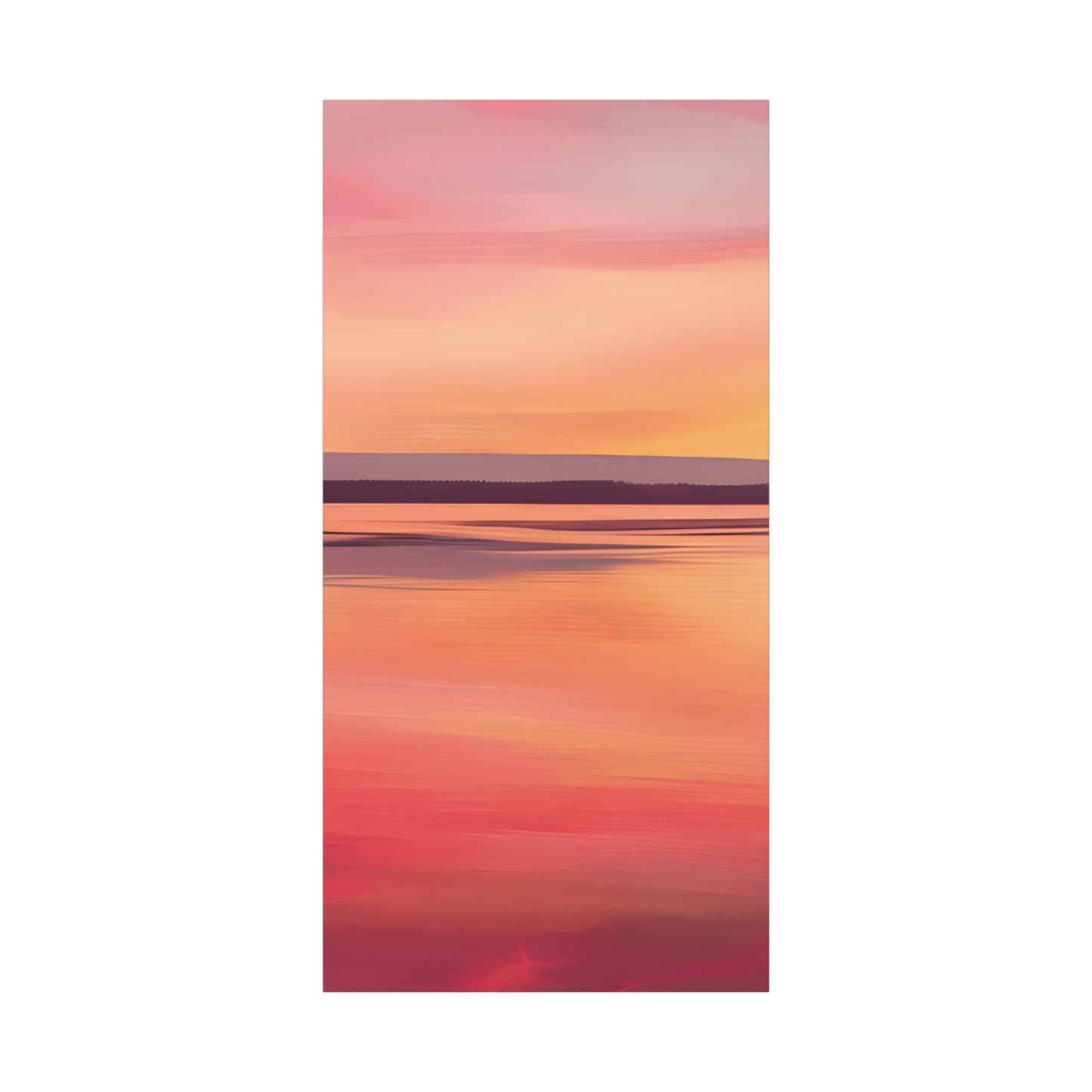 Serene Sunset Canvas Print | Abstract Landscape Wall Art | Pink and Orange DecorMatte Canvas, Stretched, 1.25"