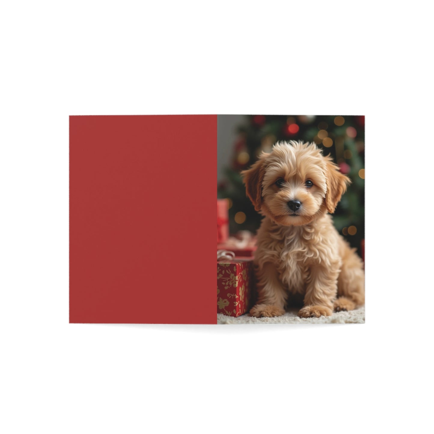 Adorable Puppy Holiday Greeting Card – Perfect for Dog Lovers (1, 10, 30, and 50pcs)